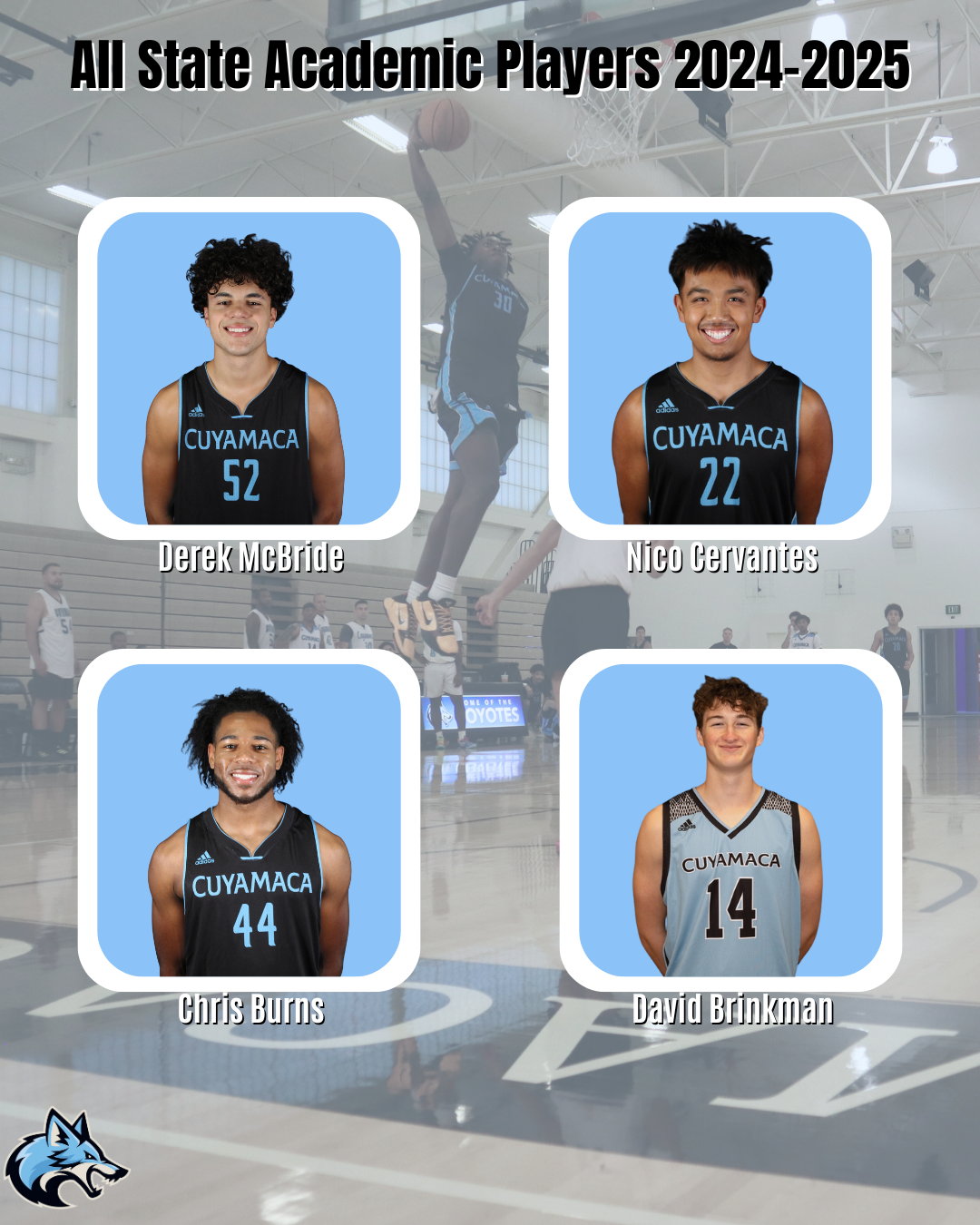 FOUR COYOTES EARN ALL-STATE ACADEMIC HONORS