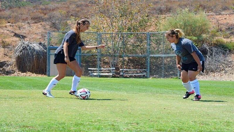 Coyote Women's Soccer on the Training Pitch